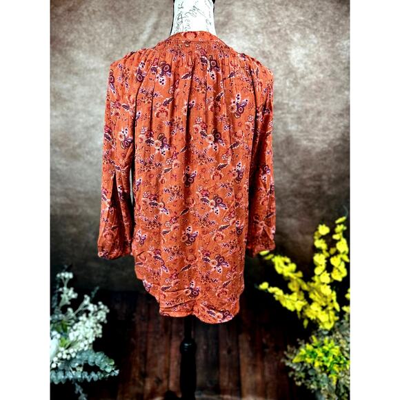 Mason & Belle Button & Loop Closure Tunic Rustic Floral size S - Picture 6 of 10